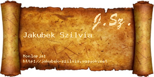 Jakubek Szilvia névjegykártya